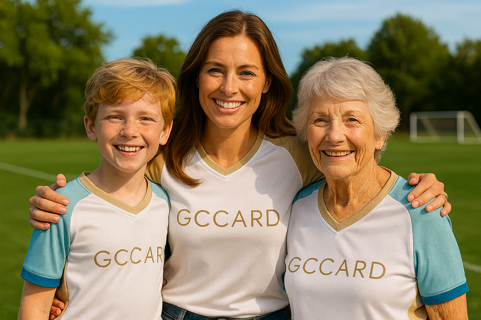 Multi-generational sports family